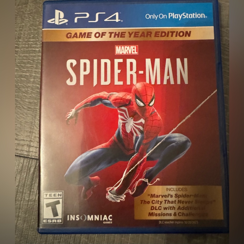 Marvel Playstation PS4 SpiderMan Game of the Year Edition Game